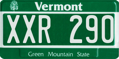 VT license plate XXR290