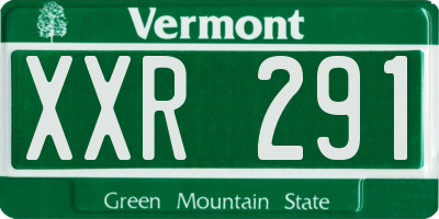 VT license plate XXR291
