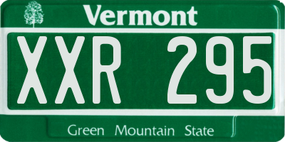 VT license plate XXR295