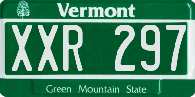 VT license plate XXR297