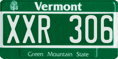 VT license plate XXR306