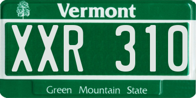 VT license plate XXR310