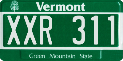 VT license plate XXR311