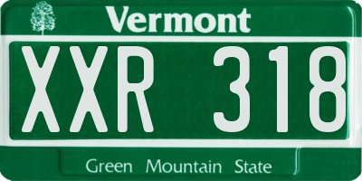 VT license plate XXR318