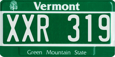 VT license plate XXR319
