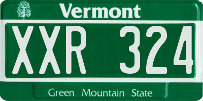 VT license plate XXR324