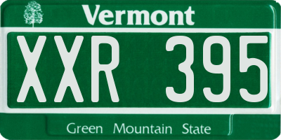 VT license plate XXR395