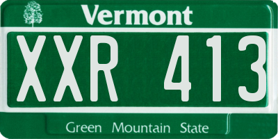 VT license plate XXR413