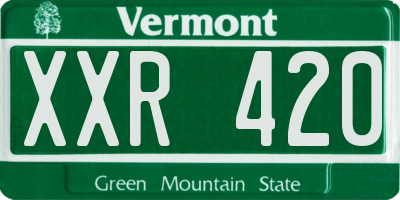 VT license plate XXR420