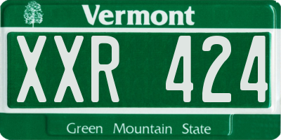VT license plate XXR424