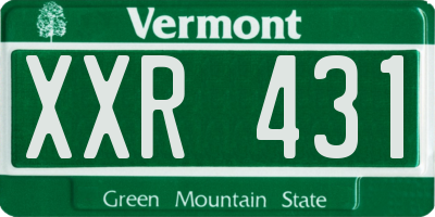 VT license plate XXR431