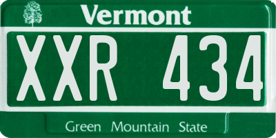 VT license plate XXR434