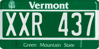 VT license plate XXR437