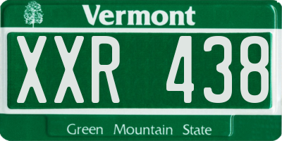VT license plate XXR438