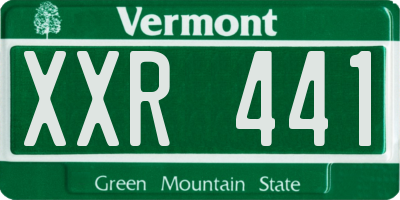 VT license plate XXR441