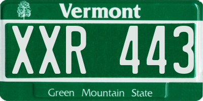 VT license plate XXR443