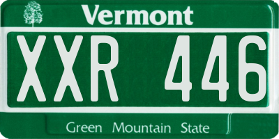 VT license plate XXR446