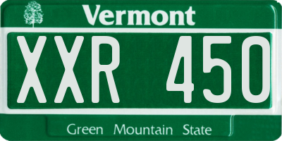VT license plate XXR450