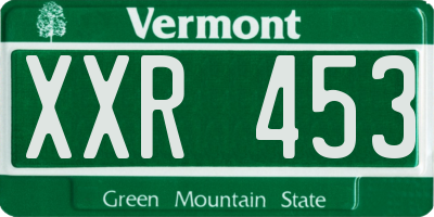 VT license plate XXR453