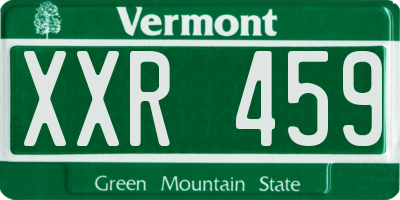 VT license plate XXR459
