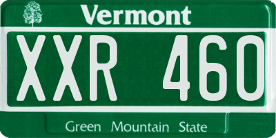 VT license plate XXR460