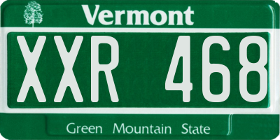 VT license plate XXR468