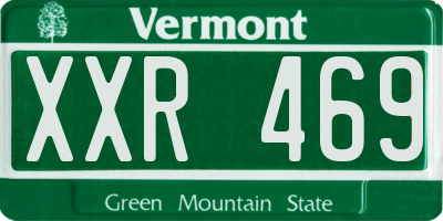 VT license plate XXR469