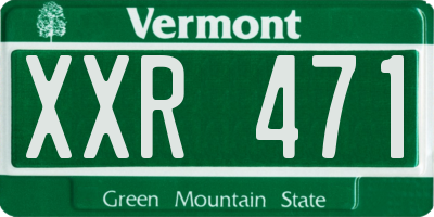 VT license plate XXR471