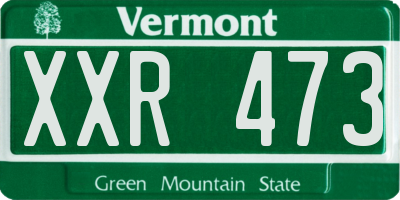 VT license plate XXR473