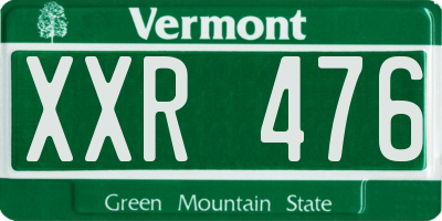 VT license plate XXR476