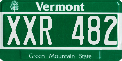 VT license plate XXR482
