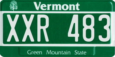 VT license plate XXR483