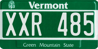 VT license plate XXR485