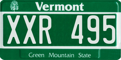 VT license plate XXR495