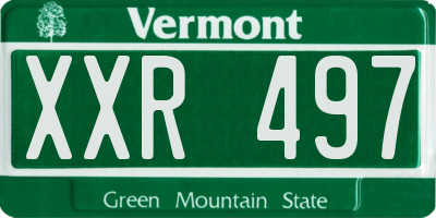 VT license plate XXR497