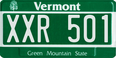 VT license plate XXR501