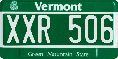 VT license plate XXR506
