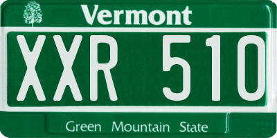 VT license plate XXR510