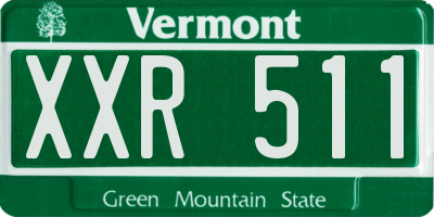 VT license plate XXR511