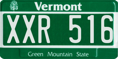 VT license plate XXR516