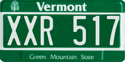 VT license plate XXR517