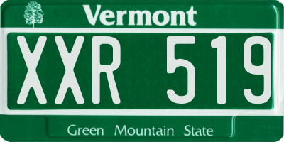 VT license plate XXR519