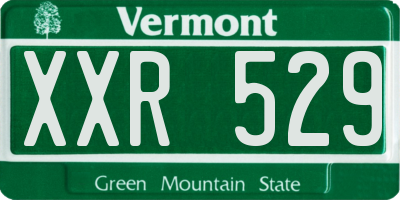 VT license plate XXR529