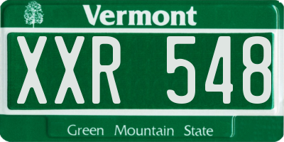 VT license plate XXR548