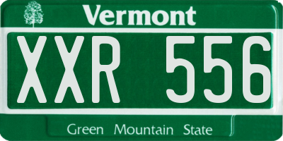VT license plate XXR556
