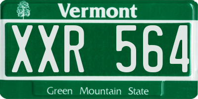 VT license plate XXR564