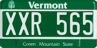 VT license plate XXR565