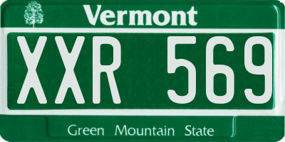 VT license plate XXR569