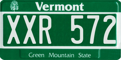 VT license plate XXR572