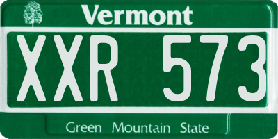 VT license plate XXR573